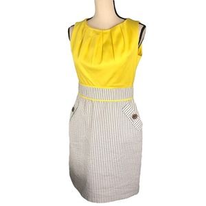Alyx Limited yellow/ gray striped sleeveless dress 8